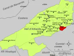 dans la comarque de la Vall d'Albaida.