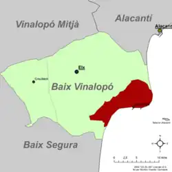 dans la comarque du Baix Vinalopó.