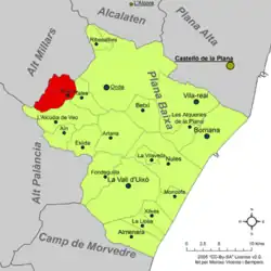 dans la comarque de Plana Baixa.