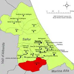 dans la comarque de la Safor.