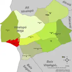 dans la comarque du Vinalopó Mitjà.