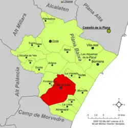 dans la comarque de Plana Baixa.