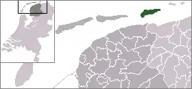 Localisation de Schiermonnikoog