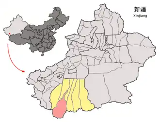 Localisation de Hotan ou Khotan