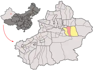 Localisation de District de Gaochang