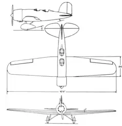 Description de l'image Lockheed 8 Sirius 3-view Aero Digest March,1930.png.