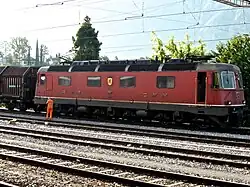 Une Re 6/6 CFF Cargo 11611 Ruthi Zh, en Gare de Sierre.