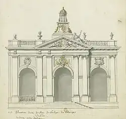 Projet de Robert de Cotte en 1732, non réalisé.