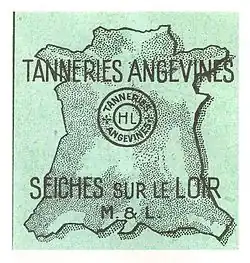 Logo des Tanneries Angevines fin des années 1920.