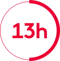 Logo du 13 heures du 26 août 2019 au 27 août 2023.