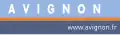 Logotype de la ville d'Avignon de mai 2012 à mai 2014, avec l'adresse du site internet de la ville « www.avignon.fr ».