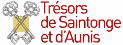 Logotype entre 2017 et 2023, du temps de l'ancienne dénomination Route historique des trésors de Saintonge et d'Aunis.