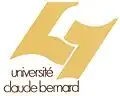 Logotype de l'université dans les années 1980 : le L de Lyon suivi du chiffre 1.