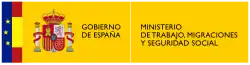 Logo du ministère du Travail, des Migrations et de la Sécurité sociale entre 2018 et 2020.