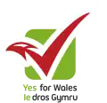 Logotype de Oui pour le pays de Galles.