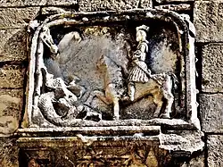 Cartouche représentant saint Hubert.