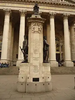 London Troops War Memorial (en) (1920), Londres, Royal Exchange.