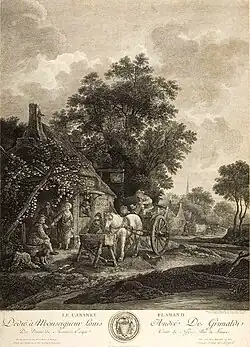 Le Cabaret flamand, d'après Isaac van Ostade.