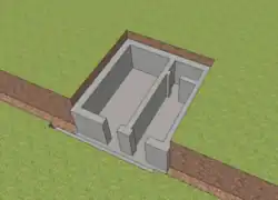 Image de synthèse d'un abri à munition.