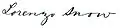 Signature de Lorenzo Snow