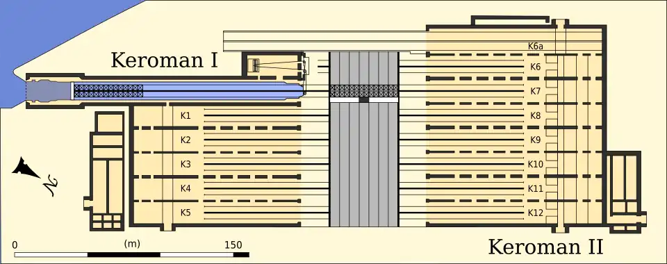 Plan des bunkers de Keroman I et II.