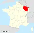 Carte situant la Lorraine en France