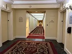 A hallway in the Los Angeles Biltmore Hotel, taken in 2022