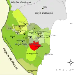 dans la comarque de la Vega Baja del Segura.