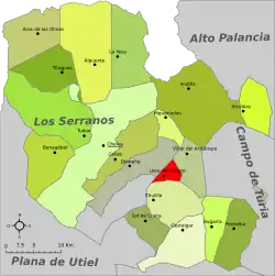 dans la comarque de Los Serranos.