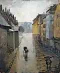 La Rue de la Douane à Strasbourg, effet de pluie (1895)