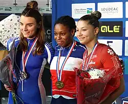 Podium du keirin élites.