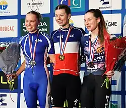 Podium de l'omnium élites.
