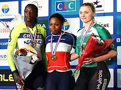 Podium de la vitesse élites.