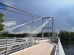 Le pont suspendu de Louhunsalmi.