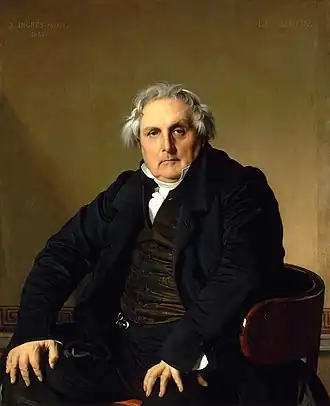 Portrait de monsieur Bertin (1832), huile sur toile, 116&nbsp;×&nbsp;95&nbsp;cm, Paris, musée du Louvre.