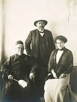 Louis Duchesne, à gauche, chez Auguste Mariette, au Caire.