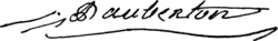 signature de Louis Jean-Marie Daubenton