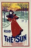 Affiche publicitaire pour The Sun (1900).
