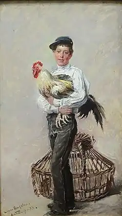 Garçon tenant un coq, 1911..