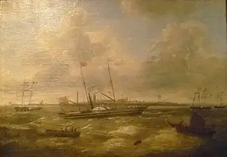 Arrivée du voilier de la reine Victoria à Ostende (1843), Mu.ZEE (Ostende).