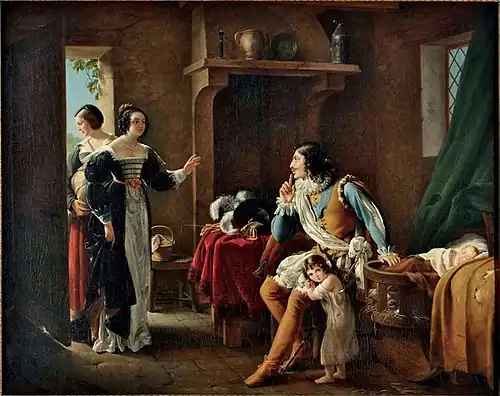 Louis XIII et Mlle de La Fayette (Salon de 1817). Fundación Casa de Alba, palais de Liria.