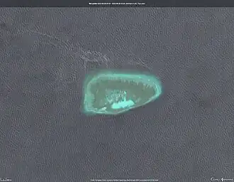 Image satellite du récif Louisa.