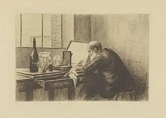 Louise Danse, Portrait d'Auguste Danse, Bibliothèque Royale de Belgique