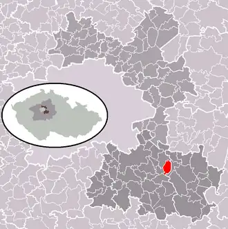 Localisation de Louňovice