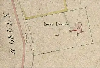 Plan des installations de surface au XIXe&nbsp;siècle.