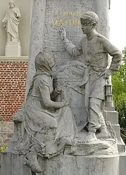 La face nord, représentant deux jeunes mineurs.