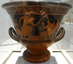 Cratère attique à figures rouges : cratère d'Antée