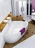 Baignoire d'angle.