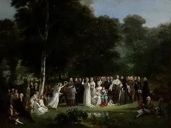 Louis XVI, au séjour des bienheureux, reçoit le duc d'Enghien (1814), Vigo, musée Quiñones de Léon (es).