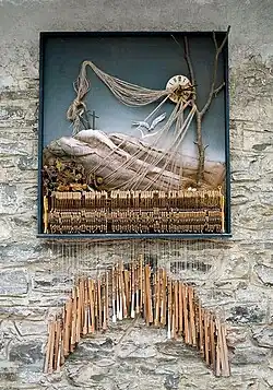 1994, Sur la décharge des âges, assemblage, 250 x 130 x 30&nbsp;cm, la Salle Kristek, Château Ruegers, Riegersburg